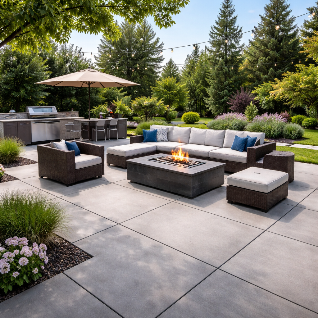 Radier estampado decorativo en Santiago